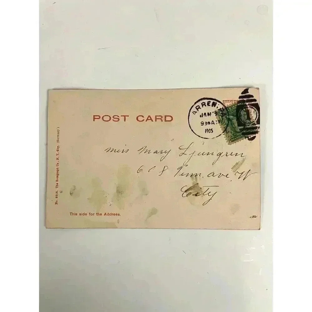 1905 Postcard Where‎ the Allegheny meets the Conewango Warren PA RPPC Antique - Picture 2 of 6